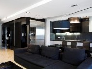 Projekty wnętrz - Apartament Warszawa - Czerń