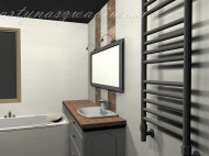 Projekty wnętrz - projekt koncepcyjny łazienki
